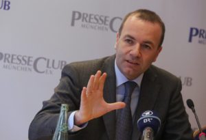 Il tedesco Manfred Weber, Presidente del gruppo del Partito Popolare(PPE) al Parlamento europeo,